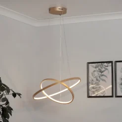 Malibu LED Double Ring Ceiling Pendant Light - Bamboo -Homebase Sales Store 13445411 1705042050562130
