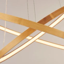 Malibu LED Double Ring Ceiling Pendant Light - Bamboo -Homebase Sales Store 13445411 8165042050524117