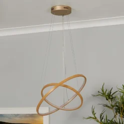 Malibu LED Double Ring Ceiling Pendant Light - Bamboo -Homebase Sales Store 13445411 9095042050438938