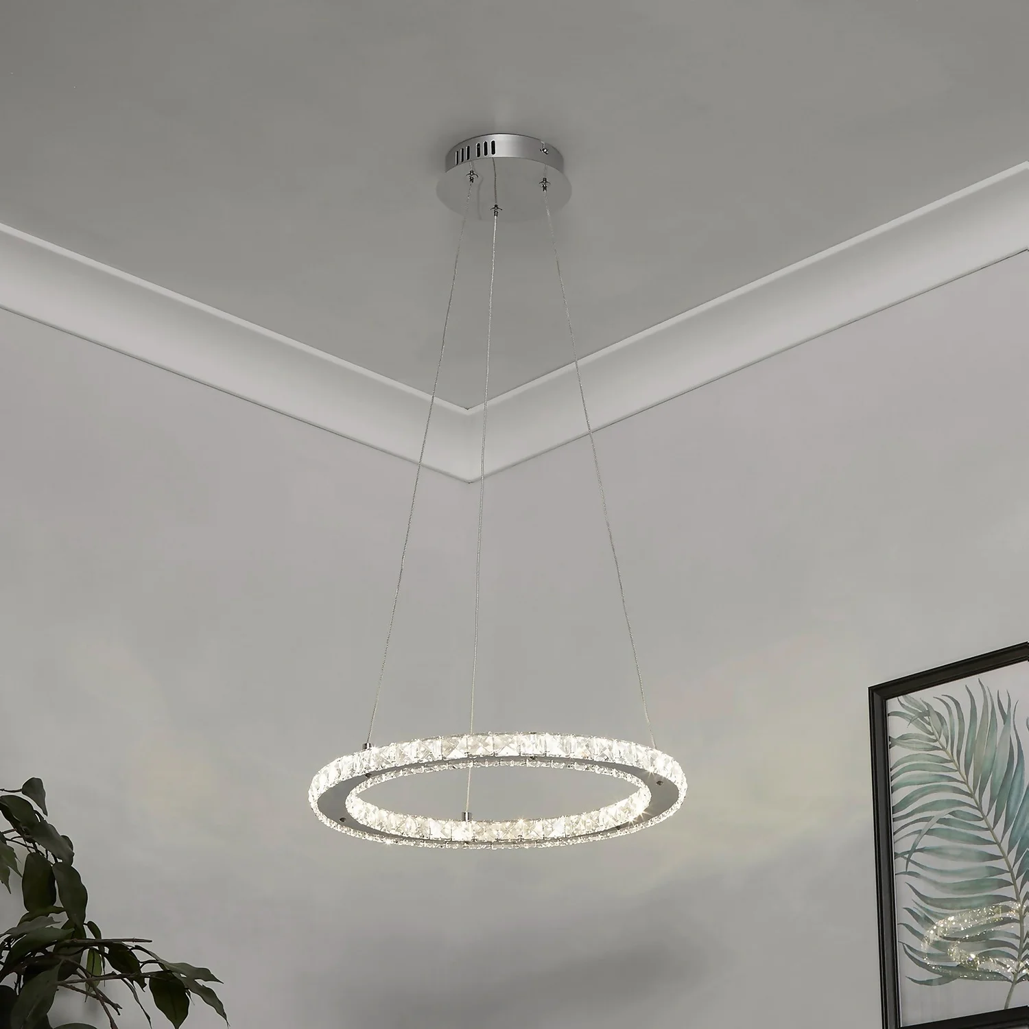 Atlanta LED Single Tier Ceiling Pendant Light - Chrome Atlanta LED Single Tier Ceiling Pendant Light - Chrome -Homebase Sales Store 13445413 1054976241968295