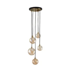 Shoreditch Five Light Cluster Light - Champagne & Brass -Homebase Sales Store 13453783 8184915324297698
