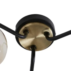 Shoreditch Three Light Semi Flush Ceiling Light - Champagne & Brass -Homebase Sales Store 13453784 1324915323916413