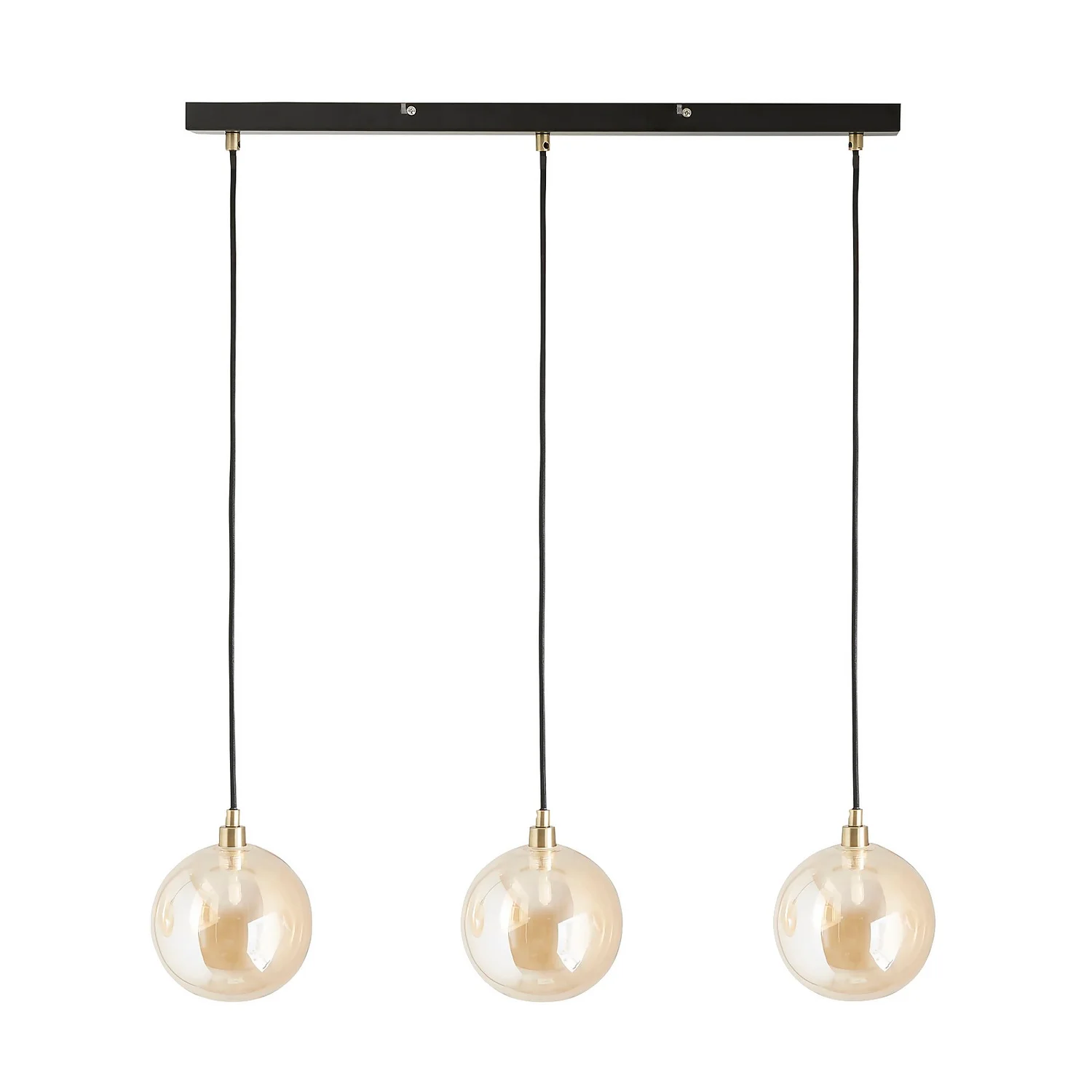 Shoreditch Three Light Diner Bar Light - Champagne & Brass Shoreditch Three Light Diner Bar Light - Champagne & Brass -Homebase Sales Store 13453786 1294915324488342