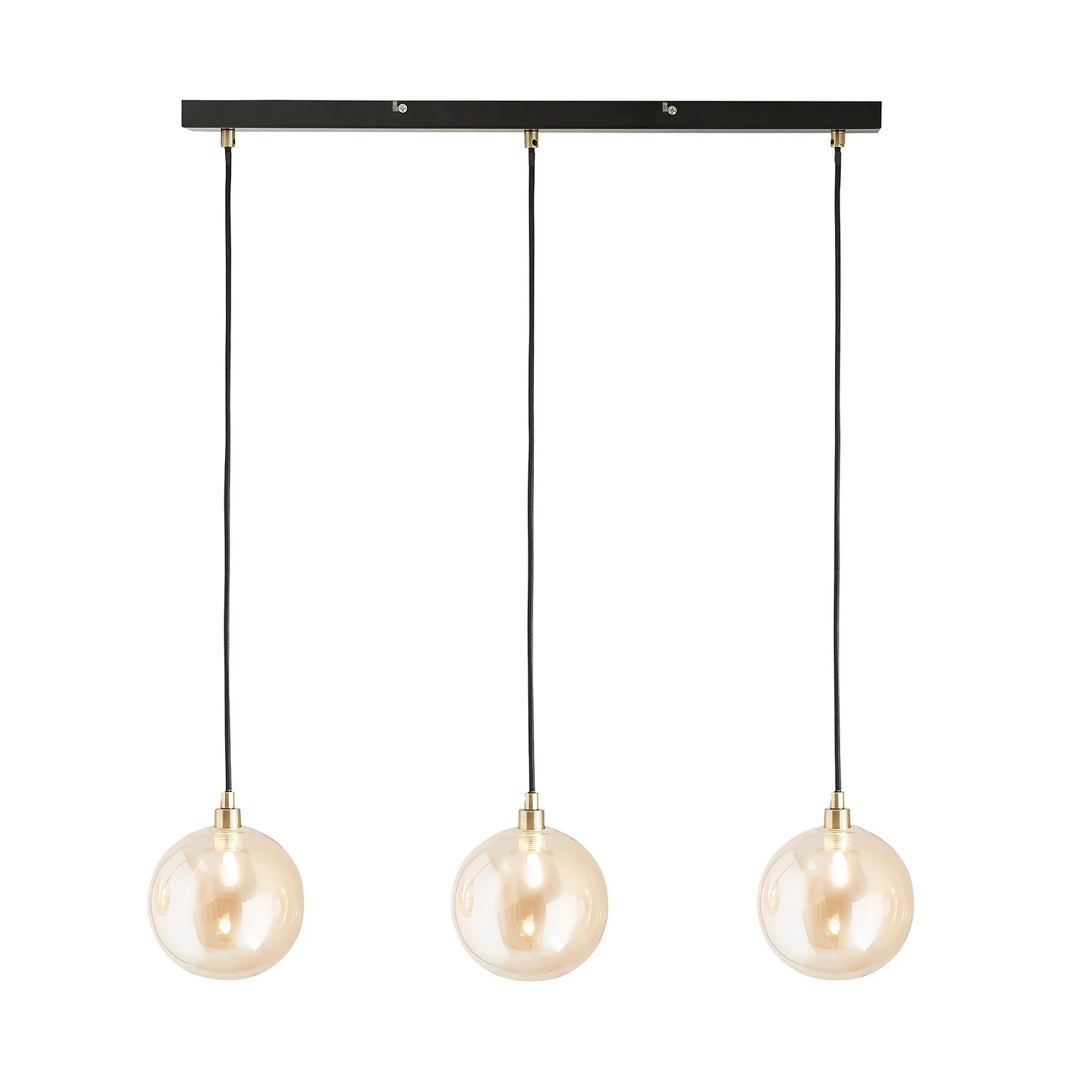 Shoreditch Three Light Diner Bar Light - Champagne & Brass Shoreditch Three Light Diner Bar Light - Champagne & Brass -Homebase Sales Store 13453786 1434915324395369