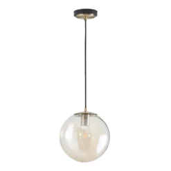 Shoreditch Glass Pendant Light - Champagne & Brass -Homebase Sales Store 13453791 1494915324546656