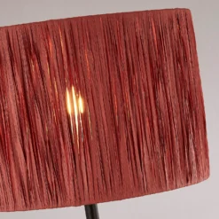 Raffia Floor Lamp - Pink & Black -Homebase Sales Store 13525817 1584956834985629