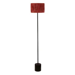Raffia Floor Lamp - Pink & Black -Homebase Sales Store 13525817 2184956834941127