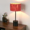 Raffia Table Lamp - Pink & Black -Homebase Sales Store 13525822 1815042051772288