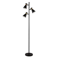 Balham 3 Light Floor Lamp - Black & Brass -Homebase Sales Store 13525828 1995042072910660