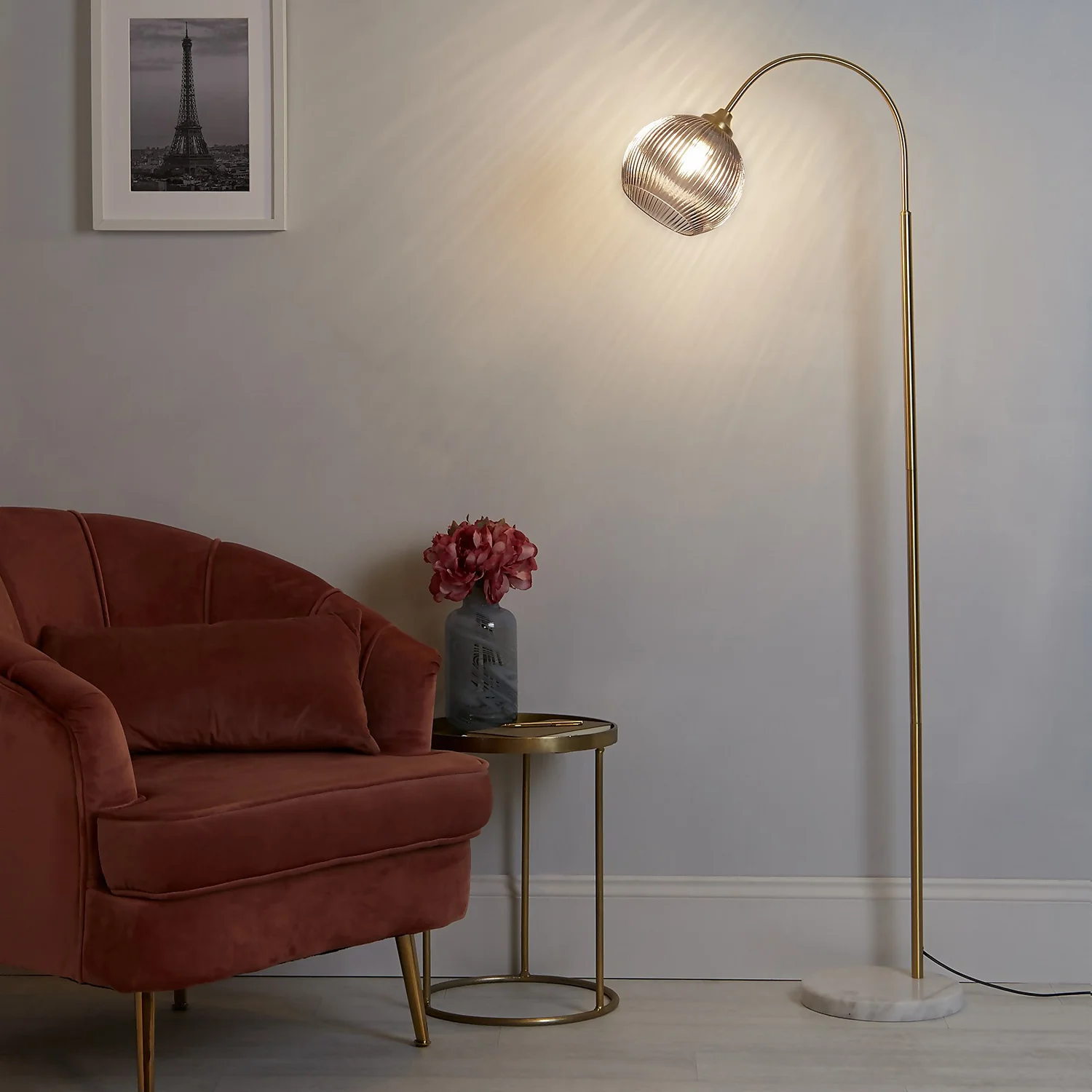 Naomi Floor Lamp - Grey Naomi Floor Lamp - Grey -Homebase Sales Store 13525840 8845009391912402