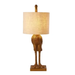 Crane Table Lamp - Gold & Oatmeal -Homebase Sales Store 13528282 7294956834523515