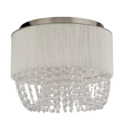 Bellano 3 Light Flush Ceiling Light - White -Homebase Sales Store 13528463 7544972653510552