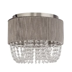 Bellano 3 Light Flush Ceiling Light - Grey -Homebase Sales Store 13528467 4994976728439619