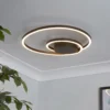 Sasha LED Flush Ceiling Light - Black -Homebase Sales Store 13528468 4294976242542042