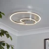 Sasha LED Flush Ceiling Light - Light Chrome -Homebase Sales Store 13528469 1154976242419819