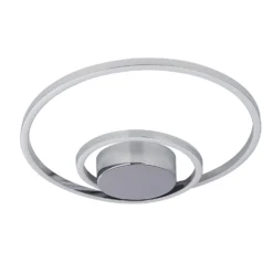 Sasha LED Flush Ceiling Light - Light Chrome -Homebase Sales Store 13528469 2154976242570872