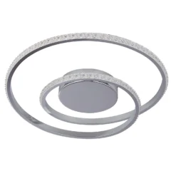 Sasha LED Flush Ceiling Light - Chrome & Crystal -Homebase Sales Store 13528471 1324975452917316