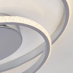 Sasha LED Flush Ceiling Light - Chrome & Crystal -Homebase Sales Store 13528471 2124975452962688