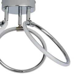 Hudson 3 Ring LED Semi Flush Ceiling Light - Chrome -Homebase Sales Store 13529585 1444945396632807