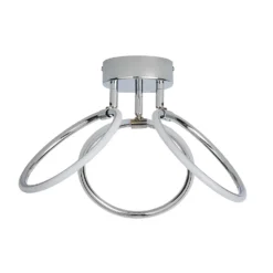 Hudson 3 Ring LED Semi Flush Ceiling Light - Chrome -Homebase Sales Store 13529585 1704945396589004