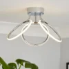 Hudson 3 Ring LED Semi Flush Ceiling Light - Chrome -Homebase Sales Store 13529585 6074945396481100