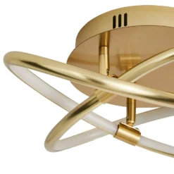 Bailey LED Spiral Flush Ceiling Light - Brass -Homebase Sales Store 13529588 1994945396596813