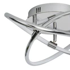 Bailey LED Spiral Flush Ceiling Light - Chrome -Homebase Sales Store 13529589 1654945395695277