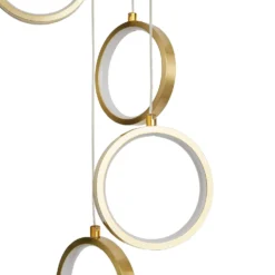 Lenox LED 5 Ring Cluster Pendant Ceiling Light - Brass -Homebase Sales Store 13529591 1074945397204217