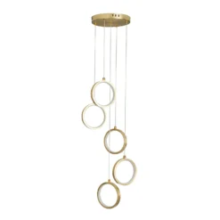 Lenox LED 5 Ring Cluster Pendant Ceiling Light - Brass -Homebase Sales Store 13529591 6584945397172231