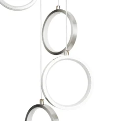 Lenox LED 5 Ring Cluster Pendant Ceiling Light - Chrome -Homebase Sales Store 13529592 5395008896770934