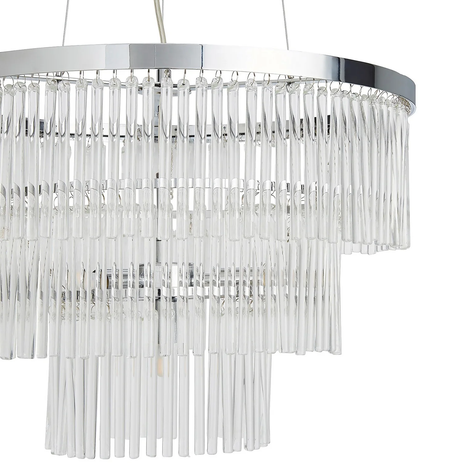 Highgate 3 Tier Pendant Light - Chrome Highgate 3 Tier Pendant Light - Chrome -Homebase Sales Store 13529594 1434945396556706