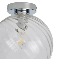 Amy Glass Flush Ceiling Light -Homebase Sales Store 13529618 6534945395911097
