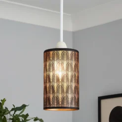 Shea Glass Easy Fit Shade - Black -Homebase Sales Store 13529621 1674945395505614