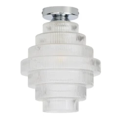 Monet Tiered Glass Flush Ceiling Light 4 Monet Tiered Glass Flush Ceiling Light -Homebase Sales Store 13529628 1784945395847359