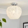 Fletcher Glass Flush Ceiling Light -Homebase Sales Store 13529630 1844945396459620