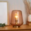 Adore Glass Table Lamp - Amber -Homebase Sales Store 13529635 9894945396177632