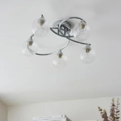 Tatton 5 Light Semi Flush Ceiling Light - Chrome -Homebase Sales Store 13645374 1224942855309584