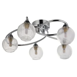 Tatton 5 Light Semi Flush Ceiling Light - Chrome -Homebase Sales Store 13645374 4734942855363377