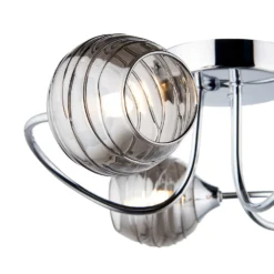 Marple 3 Light Semi Flush Ceiling Light - Chrome & Smoke -Homebase Sales Store 13645383 9604956789727275