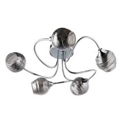 Marple 5 Light Semi Flush Ceiling Light - Chrome & Smoke -Homebase Sales Store 13645384 1474956789678483