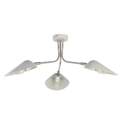 Laila 3 Light Semi-Flush Ceiling Light - Stone -Homebase Sales Store 13661907 7684976242731630