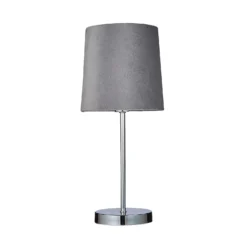 Paris Velvet Table Lamp - Grey -Homebase Sales Store 13751359 1634969499107095