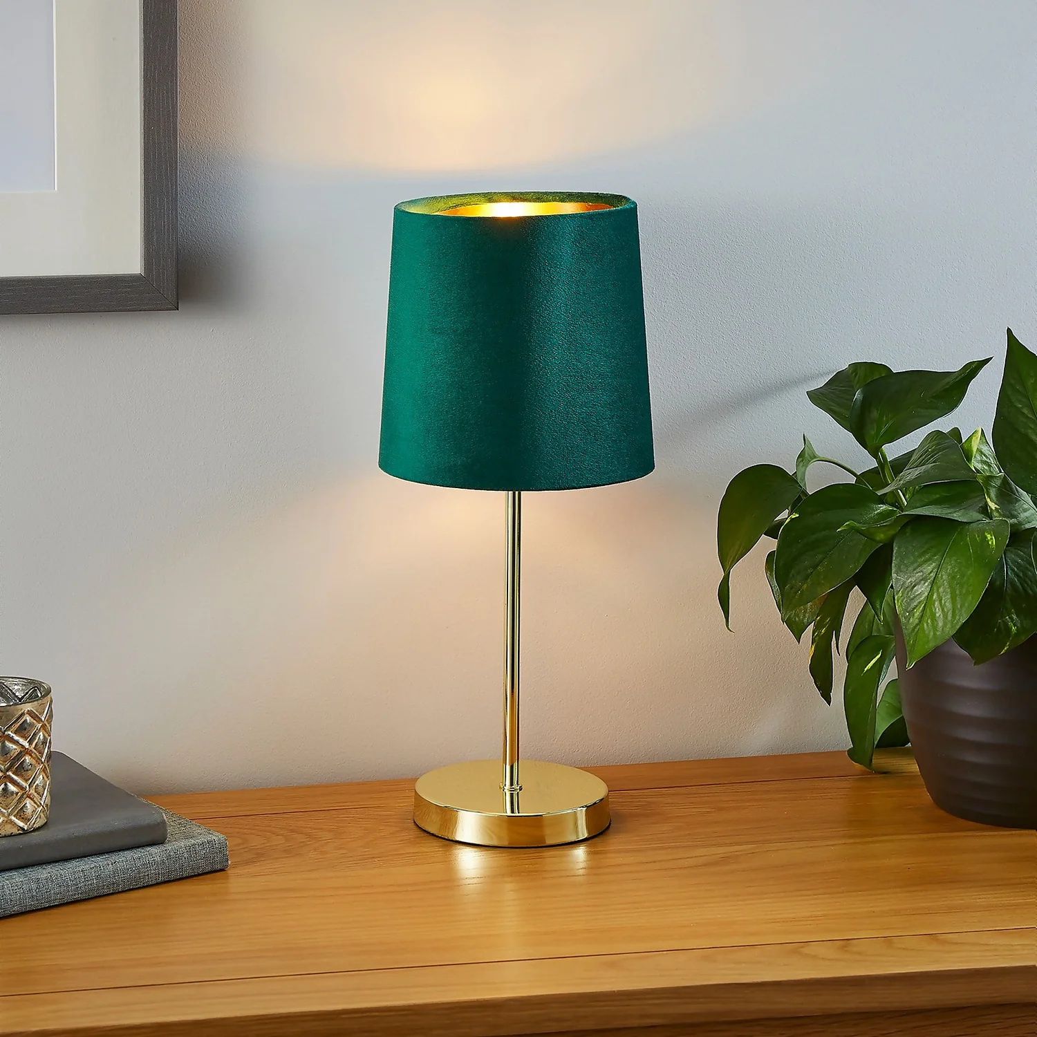 Paris Velvet Table Lamp - Emerald Paris Velvet Table Lamp - Emerald -Homebase Sales Store 13751361 9754969499016654