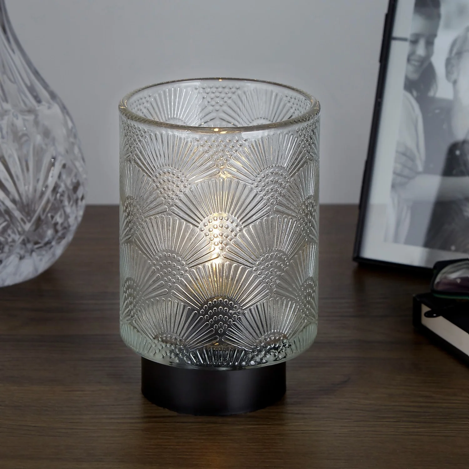 Olivia Battery Powered Table Lamp - Clear Olivia Battery Powered Table Lamp - Clear -Homebase Sales Store 13764007 1904980120002370