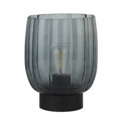 Olivia Battery Powered Table Lamp - Smoke -Homebase Sales Store 13764008 8964980120065904