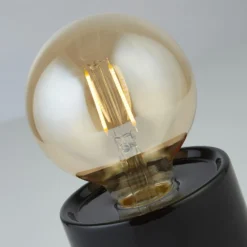 Elle Battery Powered Table Lamp - Black & White -Homebase Sales Store 13764009 1444980119902308