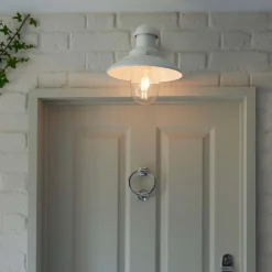 Hereford Outdoor Wall Light - White -Homebase Sales Store 13794244 1004957104432615
