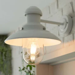 Hereford Outdoor Wall Light - White -Homebase Sales Store 13794244 1564957104353907