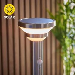Halton 50cm Photocell & PIR Solar Outdoor Floor Light - Stainless Steel 8 Halton 50cm Photocell & PIR Solar Outdoor Floor Light - Stainless Steel -Homebase Sales Store 13794246 2624957104447003