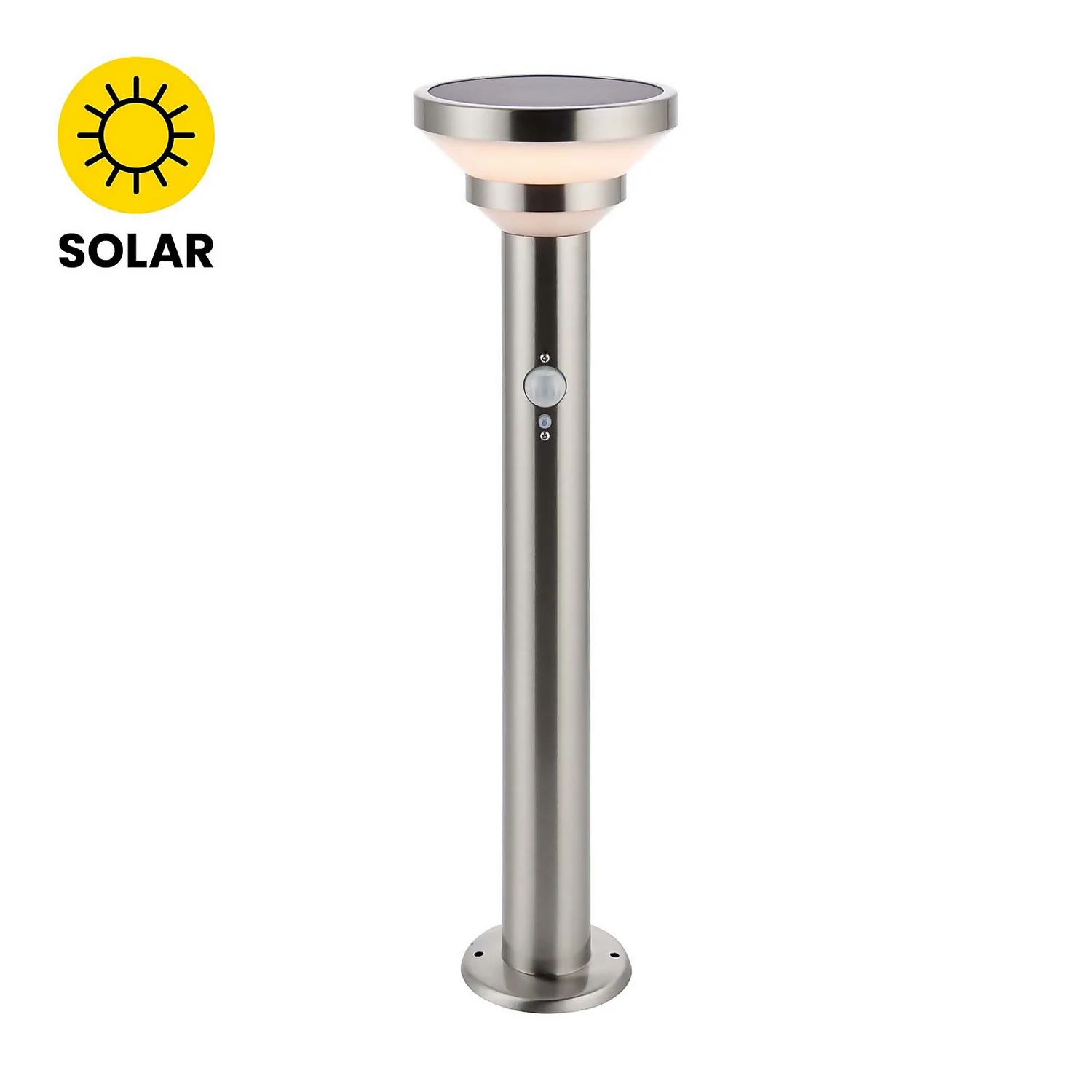 Halton 50cm Photocell & PIR Solar Outdoor Floor Light - Stainless Steel Halton 50cm Photocell & PIR Solar Outdoor Floor Light - Stainless Steel -Homebase Sales Store 13794246 8044957104263055